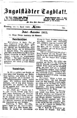 Ingolstädter Tagblatt Samstag 11. April 1863