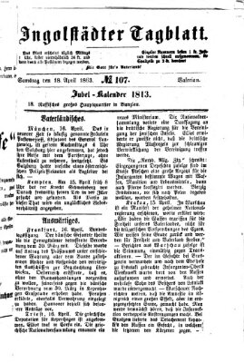 Ingolstädter Tagblatt Samstag 18. April 1863