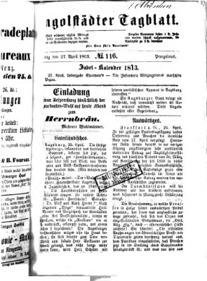 Ingolstädter Tagblatt Montag 27. April 1863