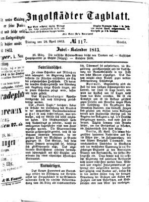 Ingolstädter Tagblatt Dienstag 28. April 1863