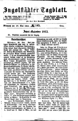 Ingolstädter Tagblatt Mittwoch 27. Mai 1863