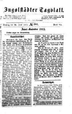 Ingolstädter Tagblatt Dienstag 30. Juni 1863