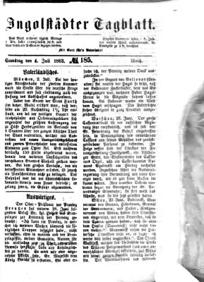 Ingolstädter Tagblatt Samstag 4. Juli 1863