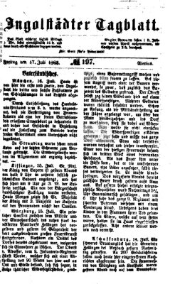 Ingolstädter Tagblatt Freitag 17. Juli 1863