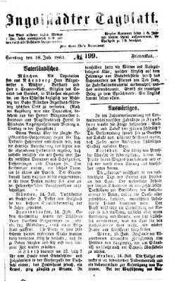 Ingolstädter Tagblatt Samstag 18. Juli 1863