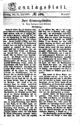 Ingolstädter Tagblatt Sonntag 19. Juli 1863