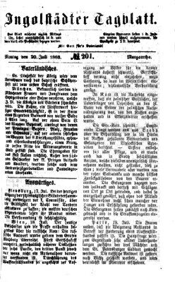 Ingolstädter Tagblatt Montag 20. Juli 1863