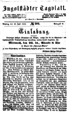 Ingolstädter Tagblatt Dienstag 21. Juli 1863