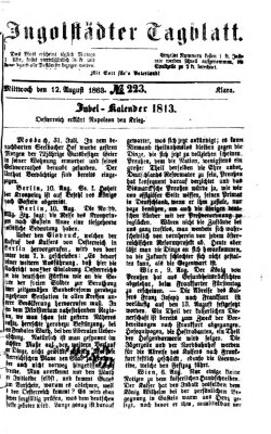 Ingolstädter Tagblatt Mittwoch 12. August 1863