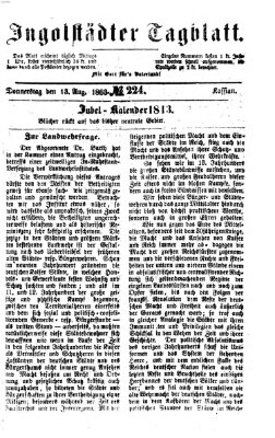 Ingolstädter Tagblatt Donnerstag 13. August 1863