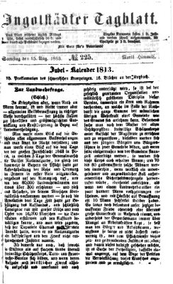 Ingolstädter Tagblatt Samstag 15. August 1863