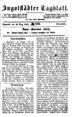 Ingolstädter Tagblatt Donnerstag 20. August 1863