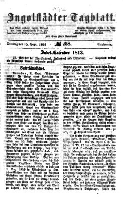 Ingolstädter Tagblatt Dienstag 15. September 1863