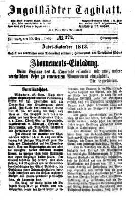 Ingolstädter Tagblatt Mittwoch 30. September 1863