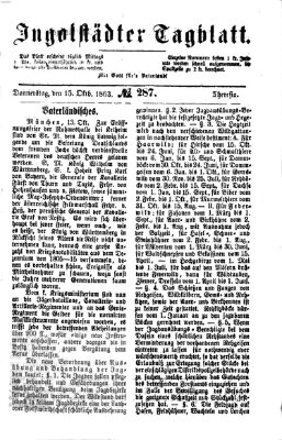 Ingolstädter Tagblatt Donnerstag 15. Oktober 1863