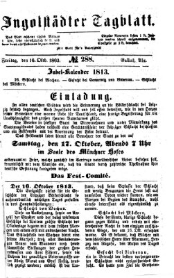 Ingolstädter Tagblatt Freitag 16. Oktober 1863