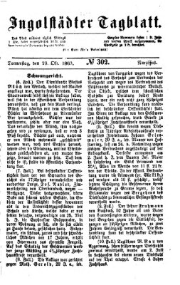 Ingolstädter Tagblatt Donnerstag 29. Oktober 1863