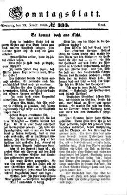 Ingolstädter Tagblatt Sonntag 29. November 1863