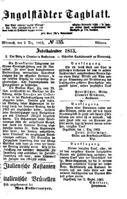 Ingolstädter Tagblatt Mittwoch 2. Dezember 1863