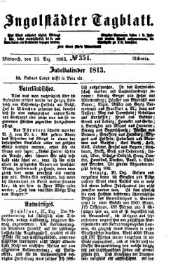 Ingolstädter Tagblatt Mittwoch 23. Dezember 1863