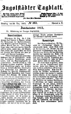 Ingolstädter Tagblatt Dienstag 29. Dezember 1863