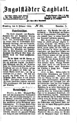 Ingolstädter Tagblatt Samstag 6. Februar 1864