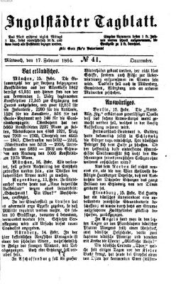 Ingolstädter Tagblatt Mittwoch 17. Februar 1864