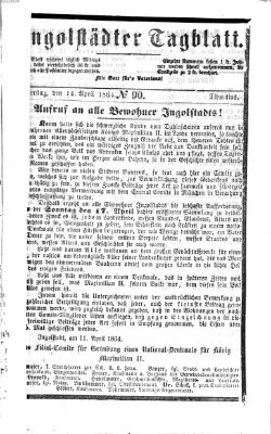 Ingolstädter Tagblatt Donnerstag 14. April 1864