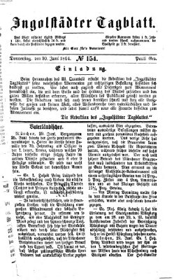 Ingolstädter Tagblatt Donnerstag 30. Juni 1864