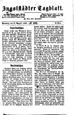 Ingolstädter Tagblatt Samstag 13. August 1864