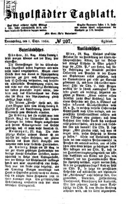 Ingolstädter Tagblatt Donnerstag 1. September 1864