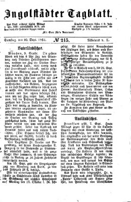 Ingolstädter Tagblatt Samstag 10. September 1864