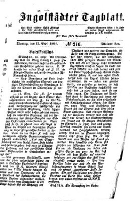 Ingolstädter Tagblatt Montag 12. September 1864