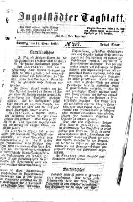 Ingolstädter Tagblatt Dienstag 13. September 1864