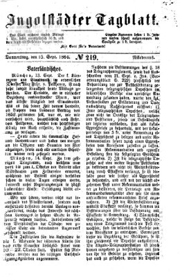 Ingolstädter Tagblatt Donnerstag 15. September 1864