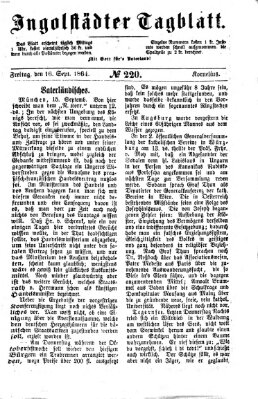 Ingolstädter Tagblatt Freitag 16. September 1864