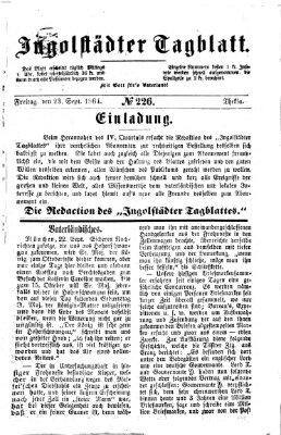 Ingolstädter Tagblatt Freitag 23. September 1864