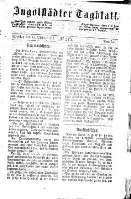 Ingolstädter Tagblatt Samstag 15. Oktober 1864