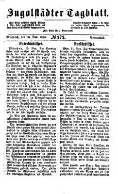 Ingolstädter Tagblatt Mittwoch 16. November 1864