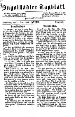 Ingolstädter Tagblatt Donnerstag 17. November 1864