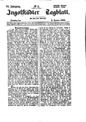 Ingolstädter Tagblatt Dienstag 3. Januar 1865