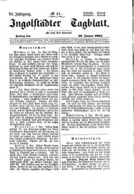 Ingolstädter Tagblatt Freitag 13. Januar 1865