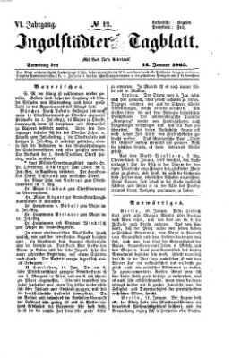 Ingolstädter Tagblatt Samstag 14. Januar 1865