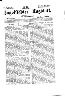 Ingolstädter Tagblatt Montag 23. Januar 1865