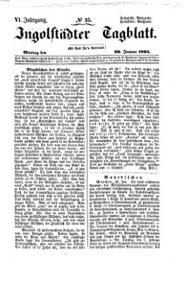 Ingolstädter Tagblatt Montag 30. Januar 1865