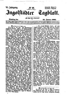Ingolstädter Tagblatt Dienstag 31. Januar 1865