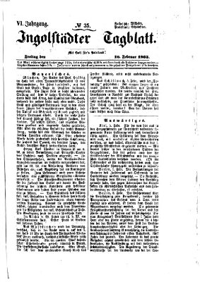 Ingolstädter Tagblatt Freitag 10. Februar 1865