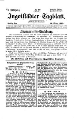 Ingolstädter Tagblatt Freitag 31. März 1865