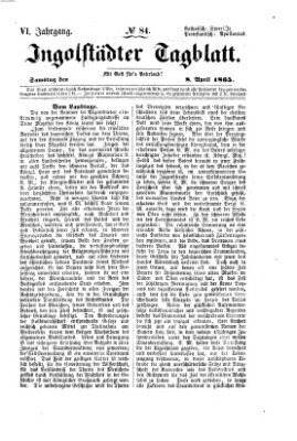 Ingolstädter Tagblatt Samstag 8. April 1865