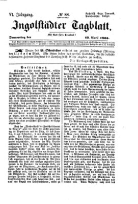 Ingolstädter Tagblatt Donnerstag 13. April 1865